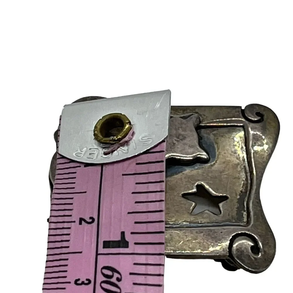 Far Fetched 925 Silver Cat Kitten Window Star Retro Brooch / Pin Women Uncleaned
